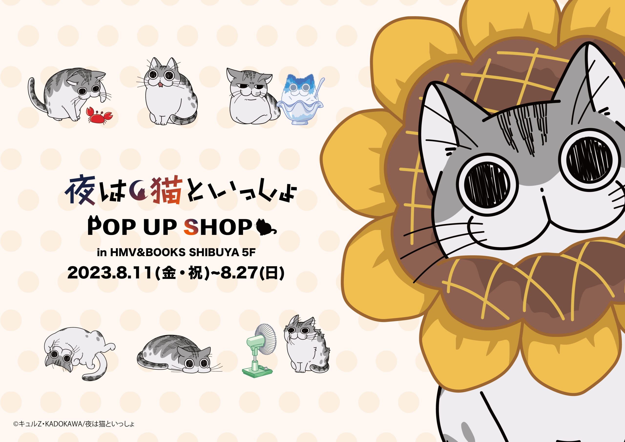 夜は猫といっしょ　POP UP SHOP in HMV&BOOKS SHIBUYA　開催決定！